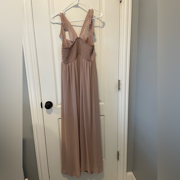 Show Me Your MuMu June Maxi chiffon dress sand dune color size large - Picture 6 of 9